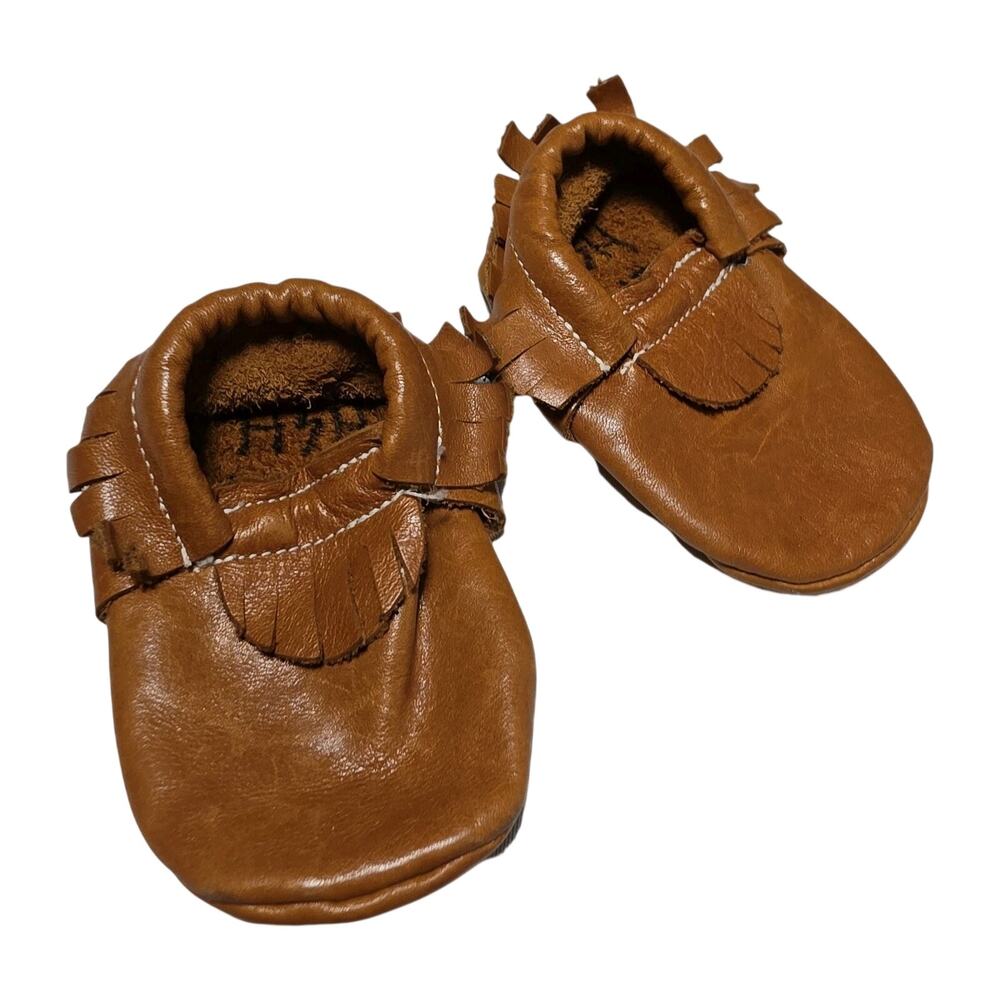 Unbranded Baby Brown Tassel Moccasin Loafer Soft Sole Shoes Pre-Walker 6-12 MO